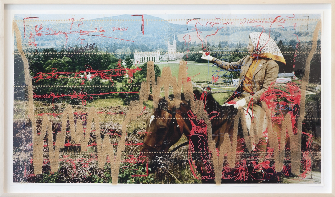 Jutta Koether, Untitled, 2013 Manipulated digital print Image: 22 1/8 x 39 3/8 inches (56 x 100 cm) Frame: 25 x 42 x 1 1/2 inches (63.5 x 106.7 x 3.8 cm)