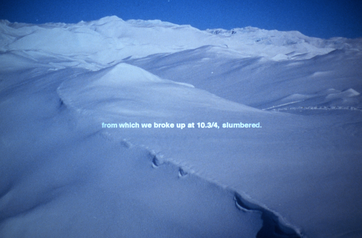 Nordenskiold & the Icecap, 1999-2000, slide installation, duration: 12 minutes, edition of 5