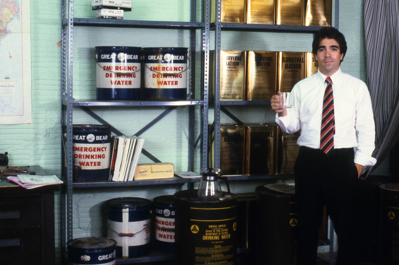 In his video and performance work since the 1970s, Michael Smith has repeatedly taken on the persona of Mike. An everyman character with Mr. Rogers-like approachability and a Groundhog Day-like routine, Mike struggles to adapt to the complexities of contemporary life. Whether buying the latest coffee or fax machine or engaging in some ill-fated entrepreneurial scheme, he is perpetually on a quest for self-improvement and self-actualization. In our current circumstances, Mike can perhaps be seen as the perfect COVID-19 character—a mascot for isolation and unwavering optimism.,