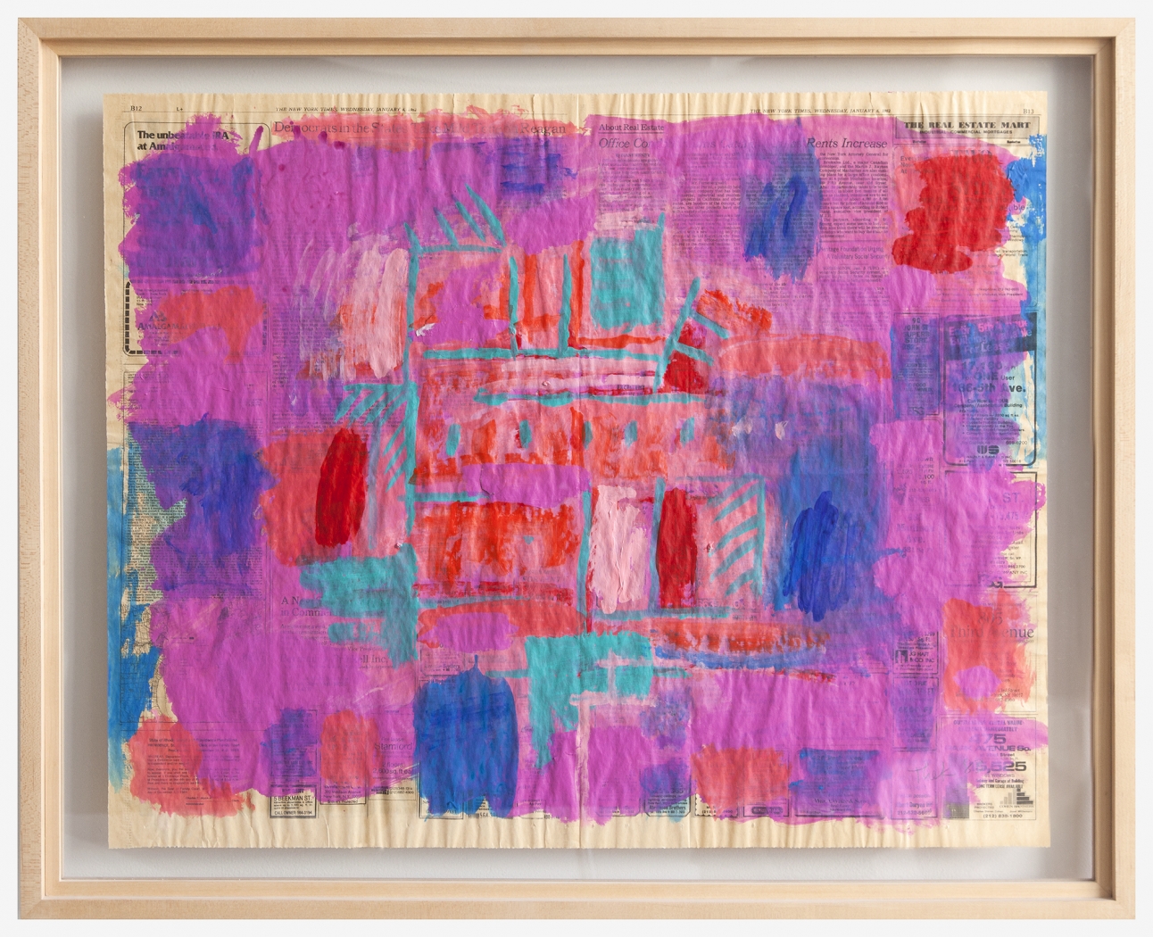 Paul Thek Untitled (Brick Wall II), 1983 Acrylic on Paper Paper: 22 1/4 x 27 3/8 inches (56.5 x 69.5 cm) Frame: 26 1/4 x 32 1/4 inches (66.7 x 81.9 cm)