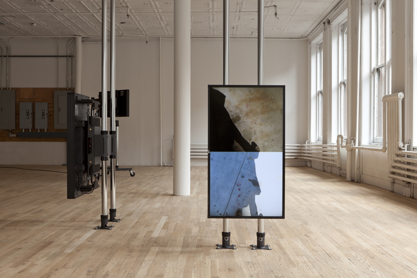 Installation view, Hilary Lloyd, Artists Space, New York, 2011
