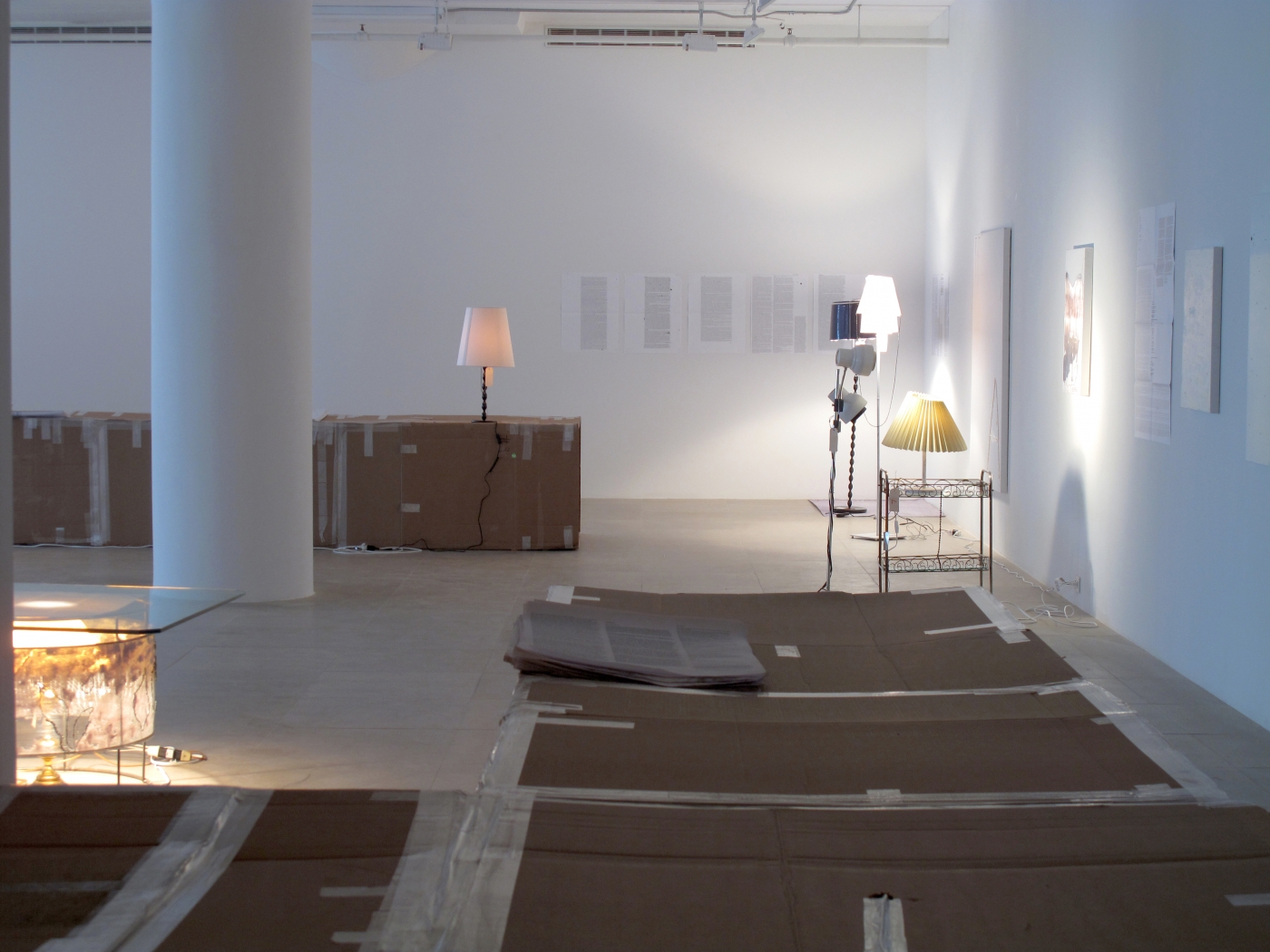 josef strau, Installation view, 18INIQITIES, Greene Naftali, New York, 2008