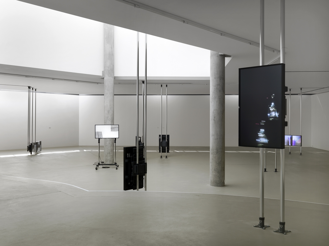 Installation view, Hilary Lloyd, Museum für Gegenwartskunst, Basel, 2012