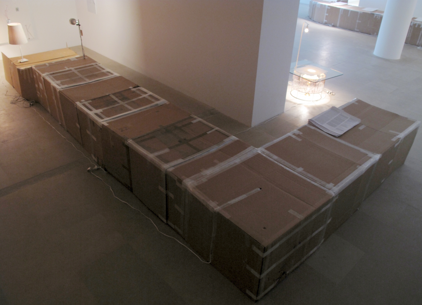 josef strau, Installation view, 18INIQITIES, Greene Naftali, New York 2008