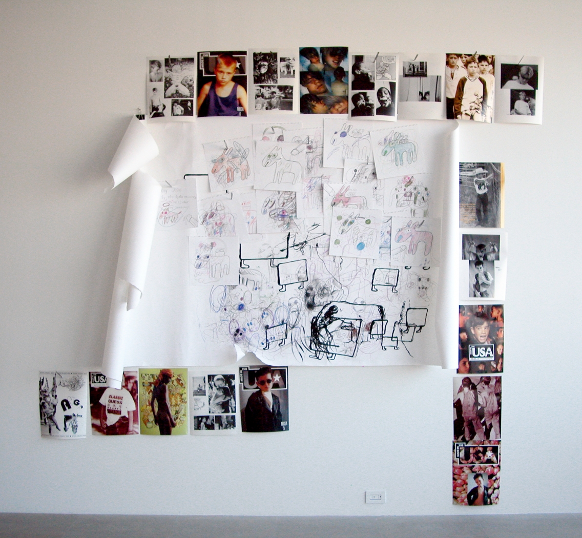 Bjarne Melgaard, Untitled, 2008, mixed media on paper, 109 x 120 x 10 inches