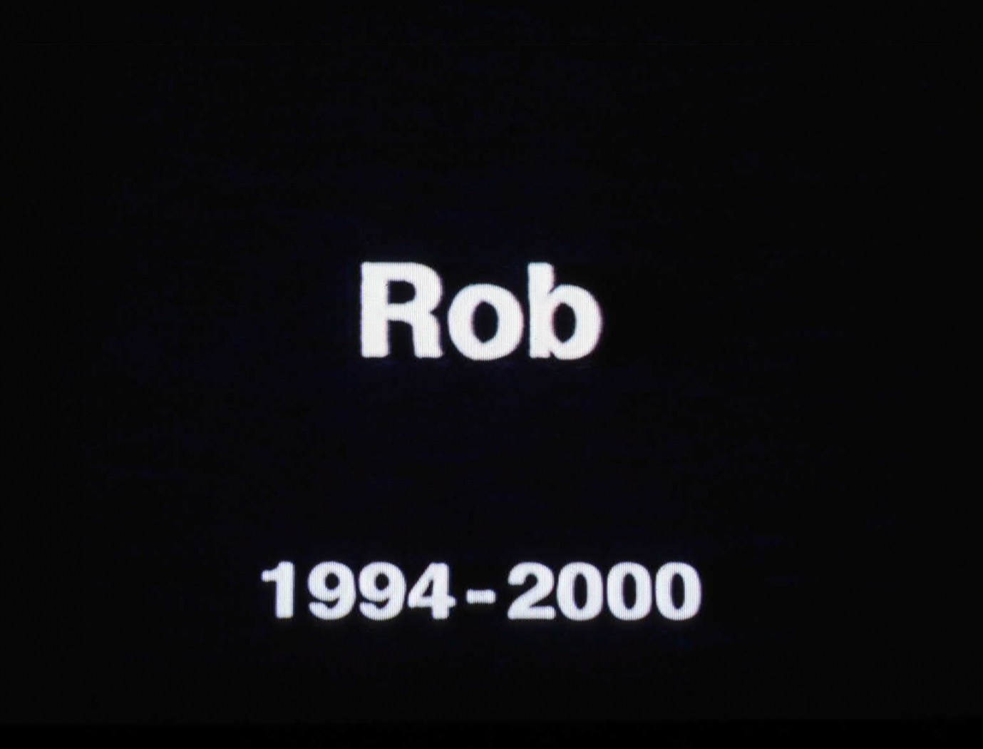 Installation detail, The Jonathan Horowitz Show, video still, monitor 7, 1994-2000