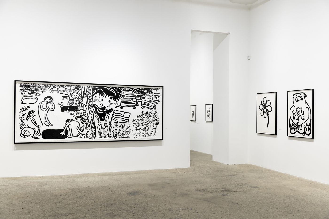 Paul Chan, Installation view, Drawings for Word Book by Ludwig Wittgenstein, Greene Naftali, New York, 2020