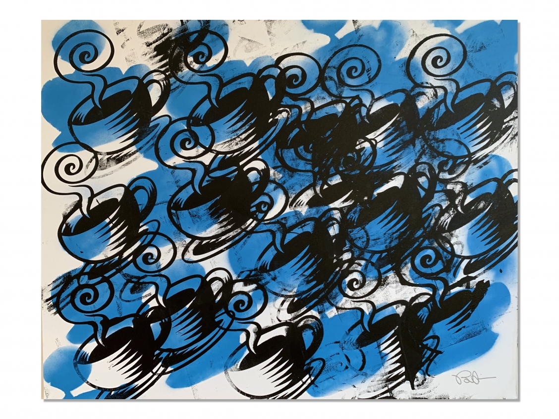 Coffee Cups Synchronicity - Blue