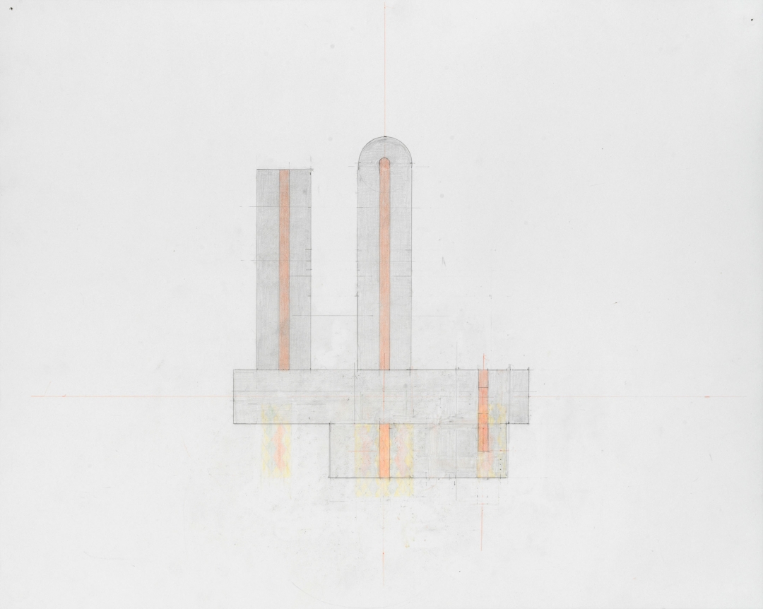 Richard Rezac Study for Stance (weave/yellow), 2019