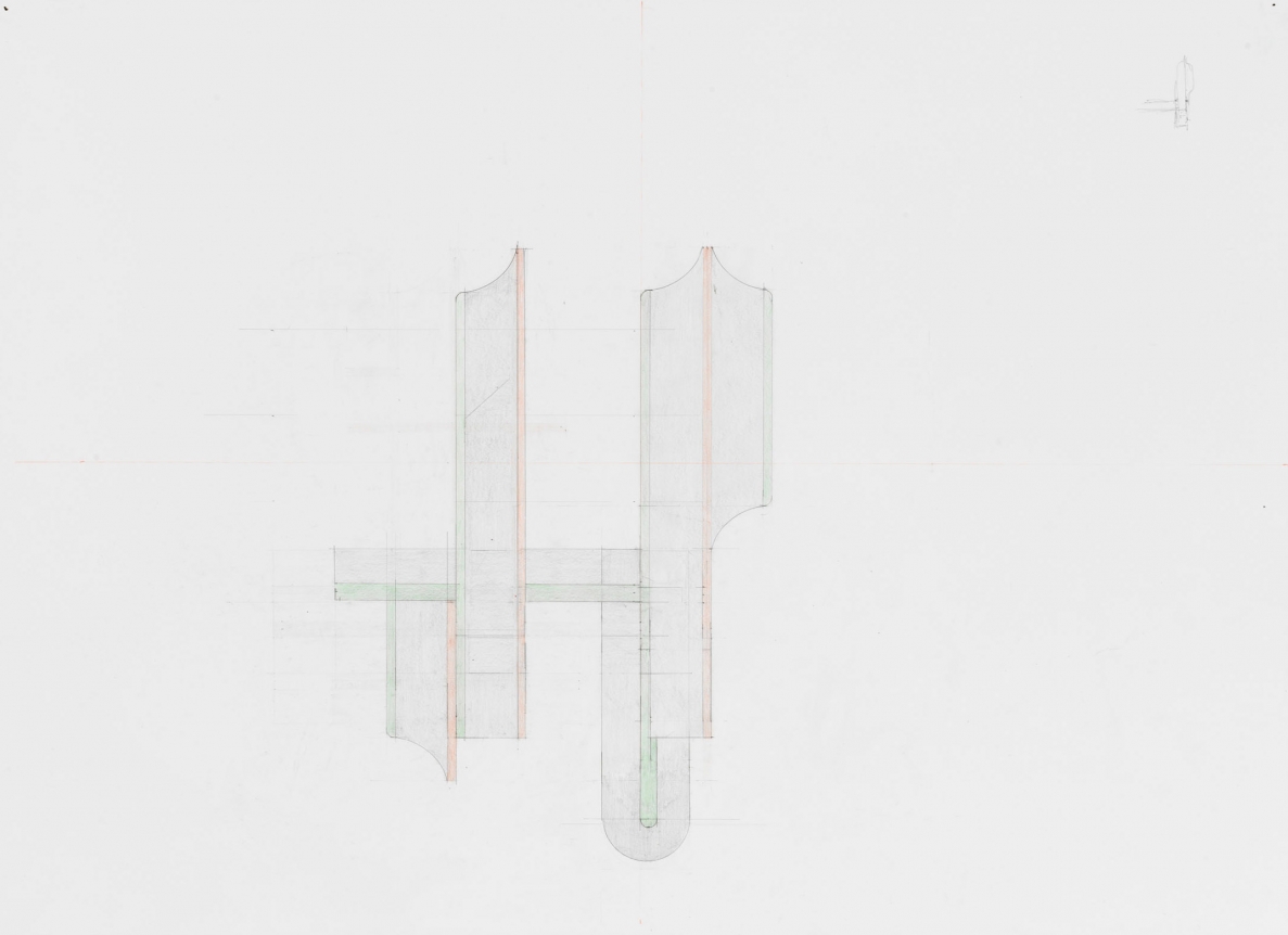 Richard Rezac Study for Stance (set), 2019