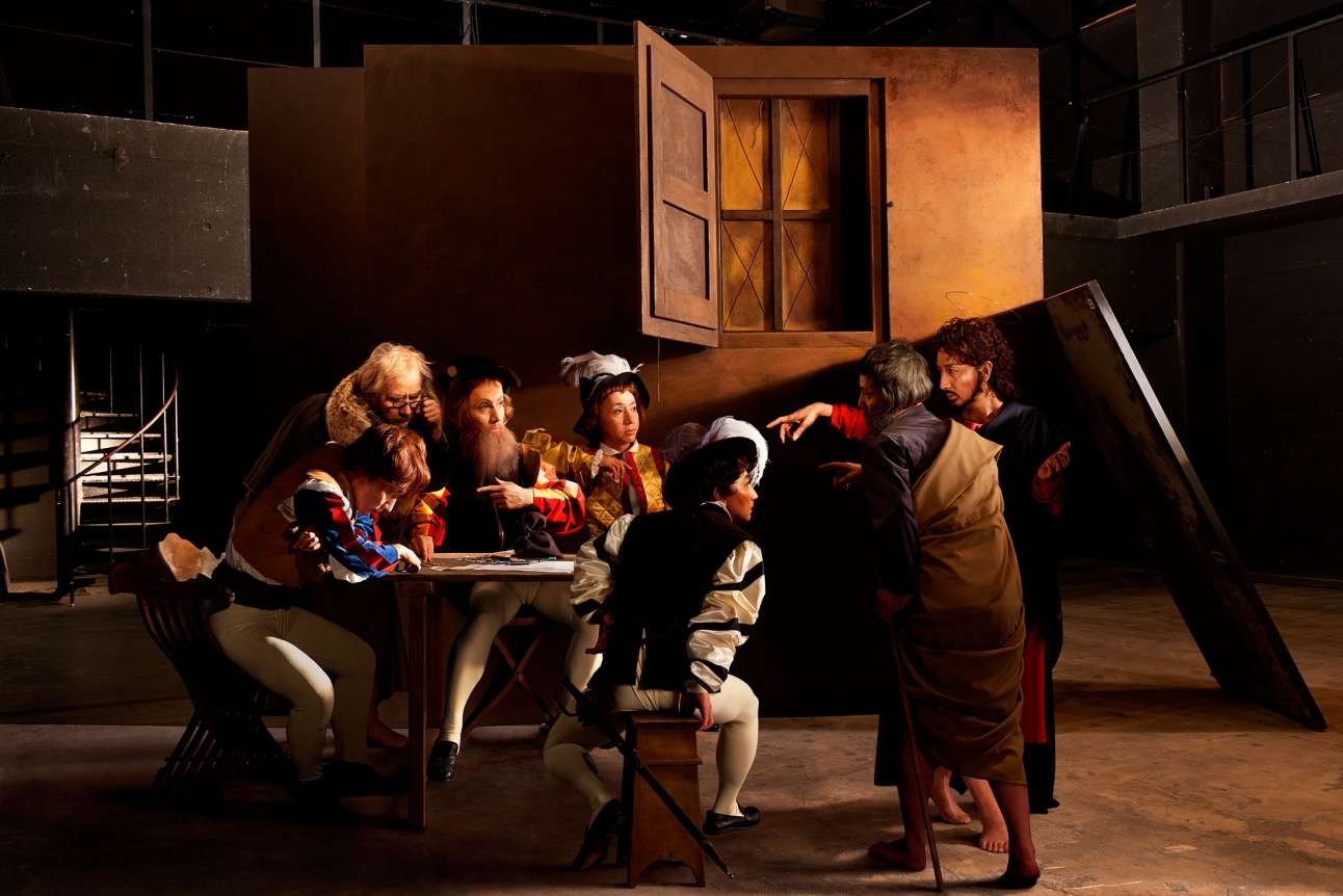 Yasumasa Morimura, Self-Portraits through Art History (Caravaggio/Who is Matthew?), 2016