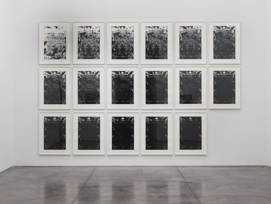 Prints and Editions Installation view January 25 – February 23, 2019 Luhring Augustine, New York Pictured: Glenn Ligon