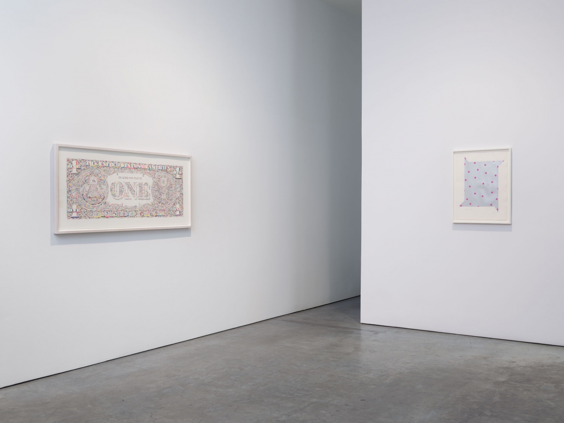 Prints and Editions Installation view January 25 – February 23, 2019 Luhring Augustine, New York Pictured from left: Tom Friedman, Jeremy Moon