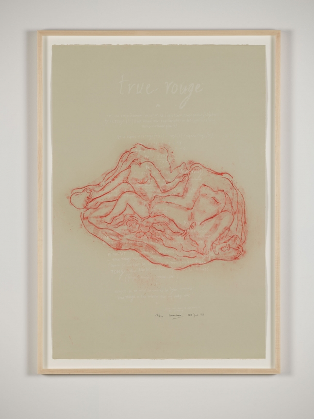 Tunga, True Rouge, 1998, Lithograph, Edition of 24, Poem by Simon Lane