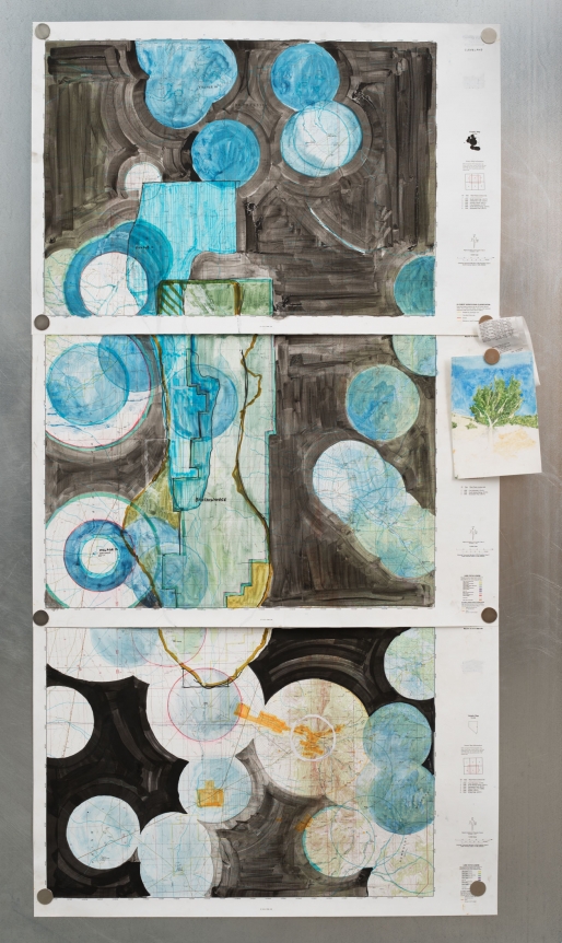 Oscar Tuazon, Water Map (Bashawa bee, Spring Valley, NV), 2018
