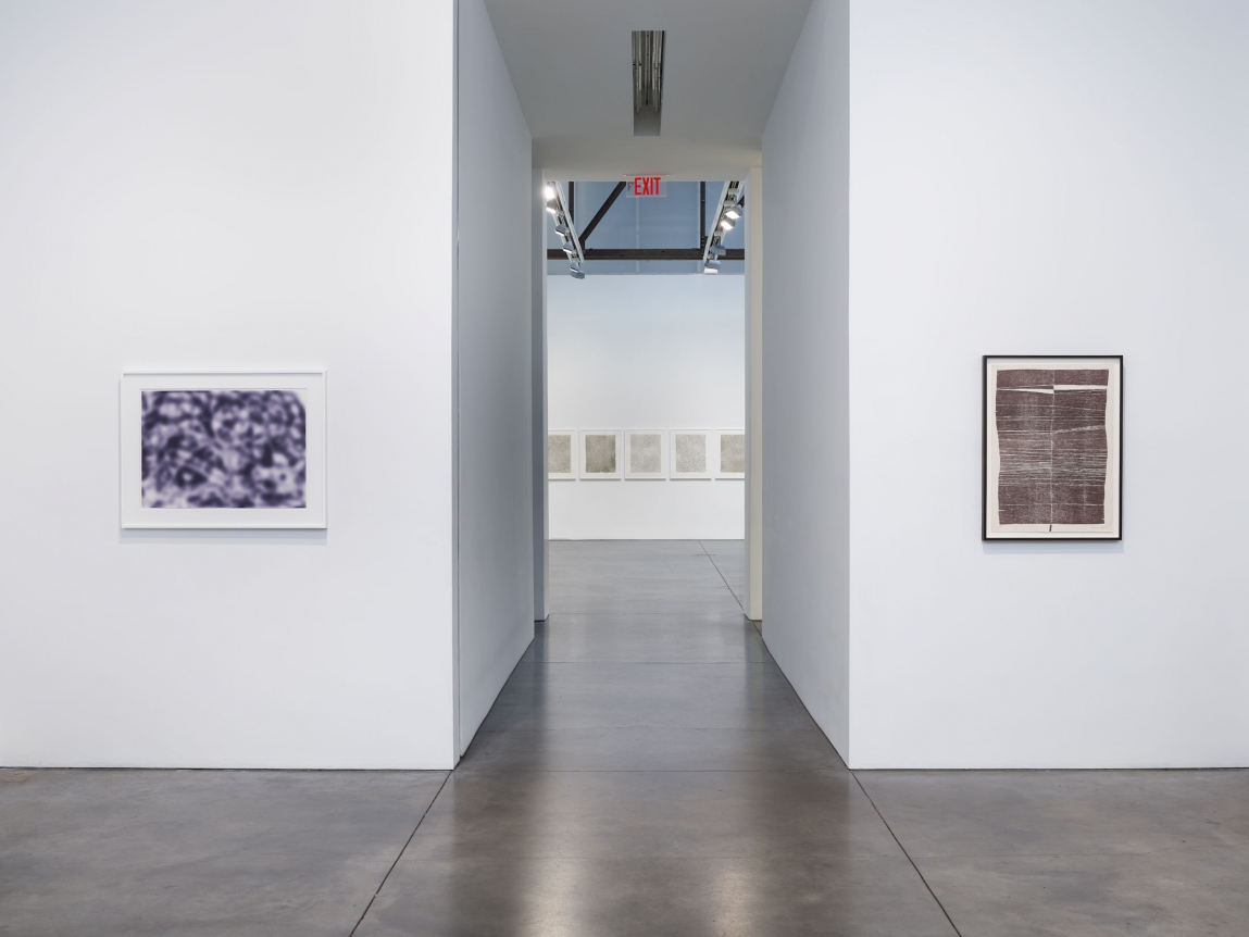 Prints and Editions Installation view January 25 – February 23, 2019 Luhring Augustine, New York Pictured from left: Jeff Elrod, Rachel Whiteread, Zarina