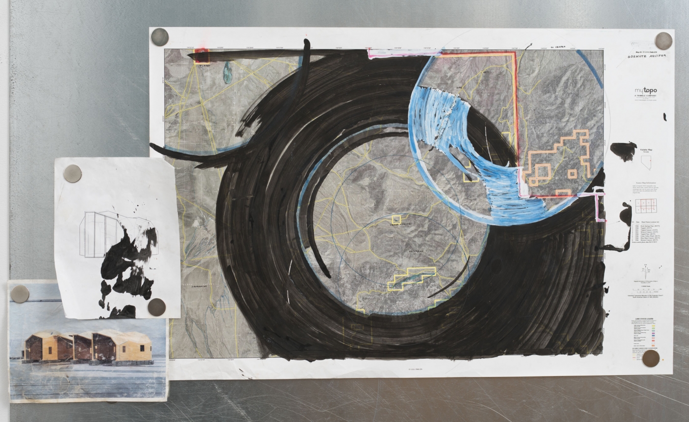 Oscar Tuazon, Water Map (Goshute Aquifer, Spring Valley, NV), 2018