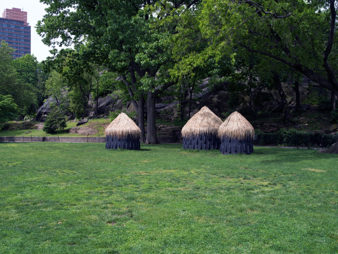 Simone Leigh, A particularly elaborate imba yokubikira, or kitchen house, stands locked up while its owners live in diaspora(installation view), 2016