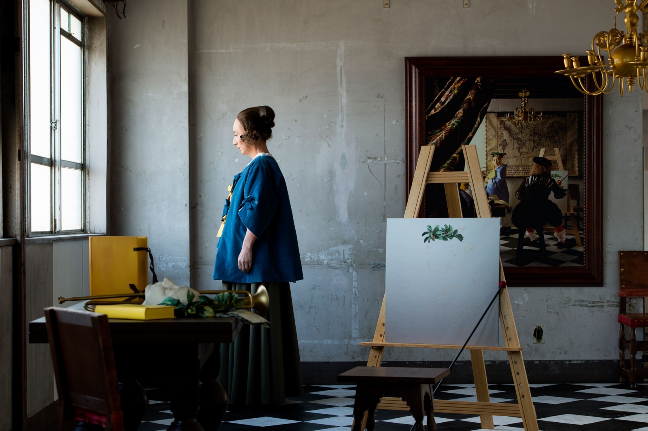 Yasumasa Morimura, Self-Portraits through Art History (Vermeer's Room), 2016