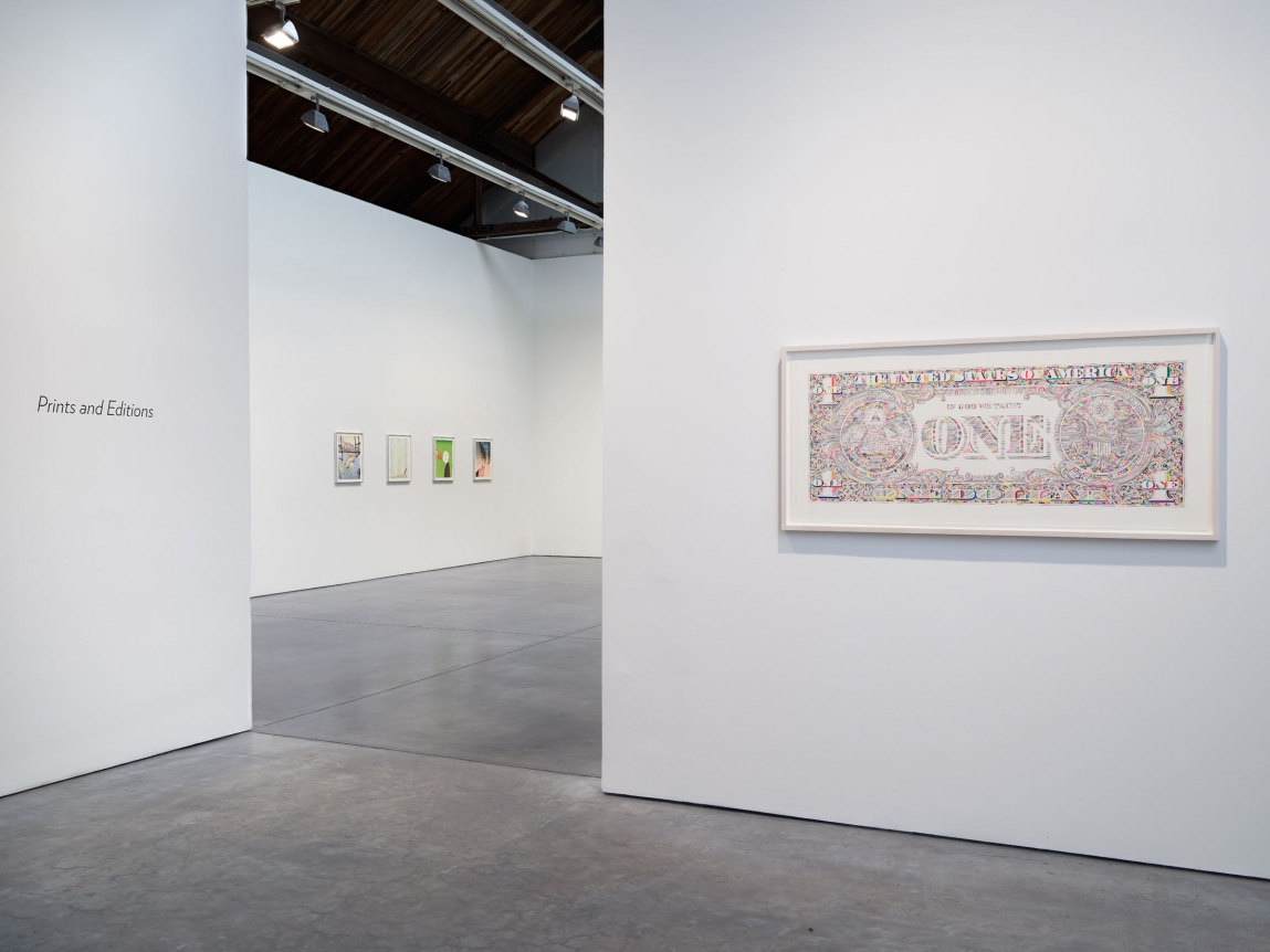 Prints and Editions, Installation view, January 25 – February 23, Luhring Augustine, Pictured: Sanya Kantarovsky, Tom Friedman