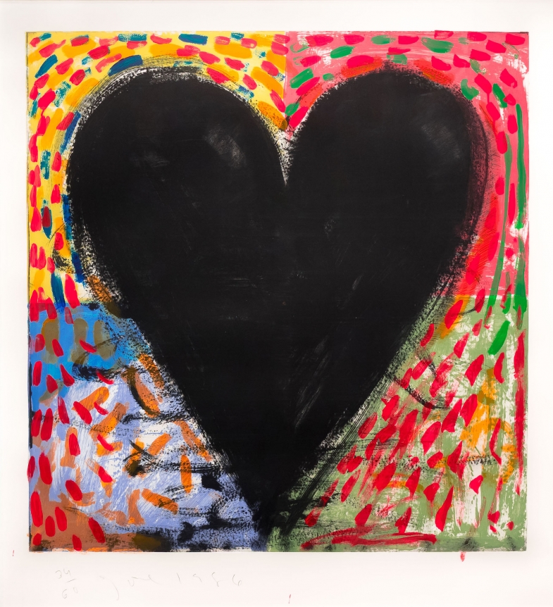 Jim Dine, Hand Painting on the Mandala, 1986, Engraving, drypoint and hand-coloring, Pop Art