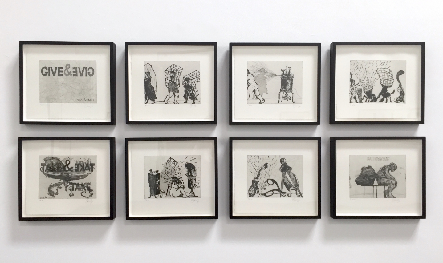 William Kentridge, Give & Take Series, Etching