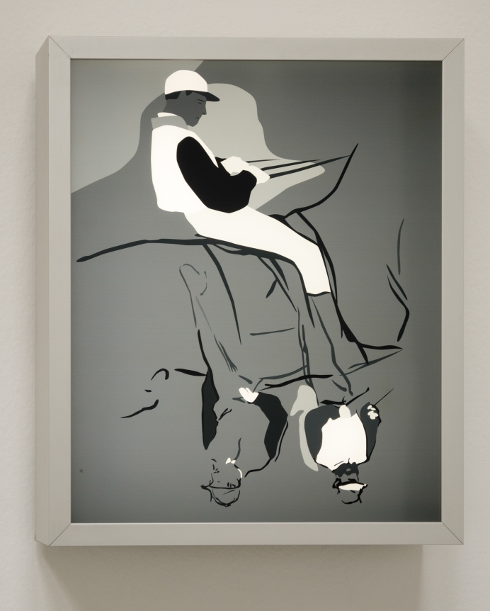 Three Mounted Jockeys, Kota Ezawa, Christopher Grimes Gallery