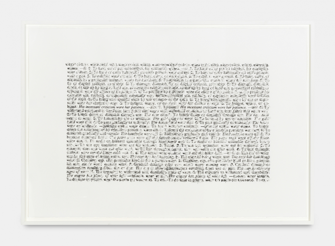 Wear, 1982, 2015, Graphite and toner on Somerset Radiant White paper