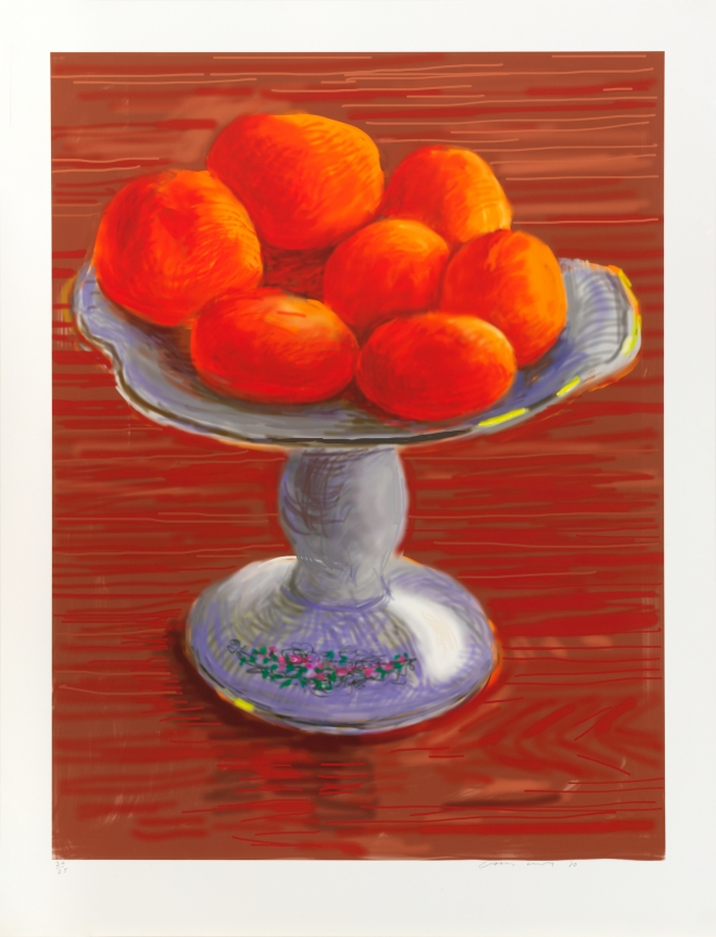 Tangerines, 2010, iPad drawing printed on paper