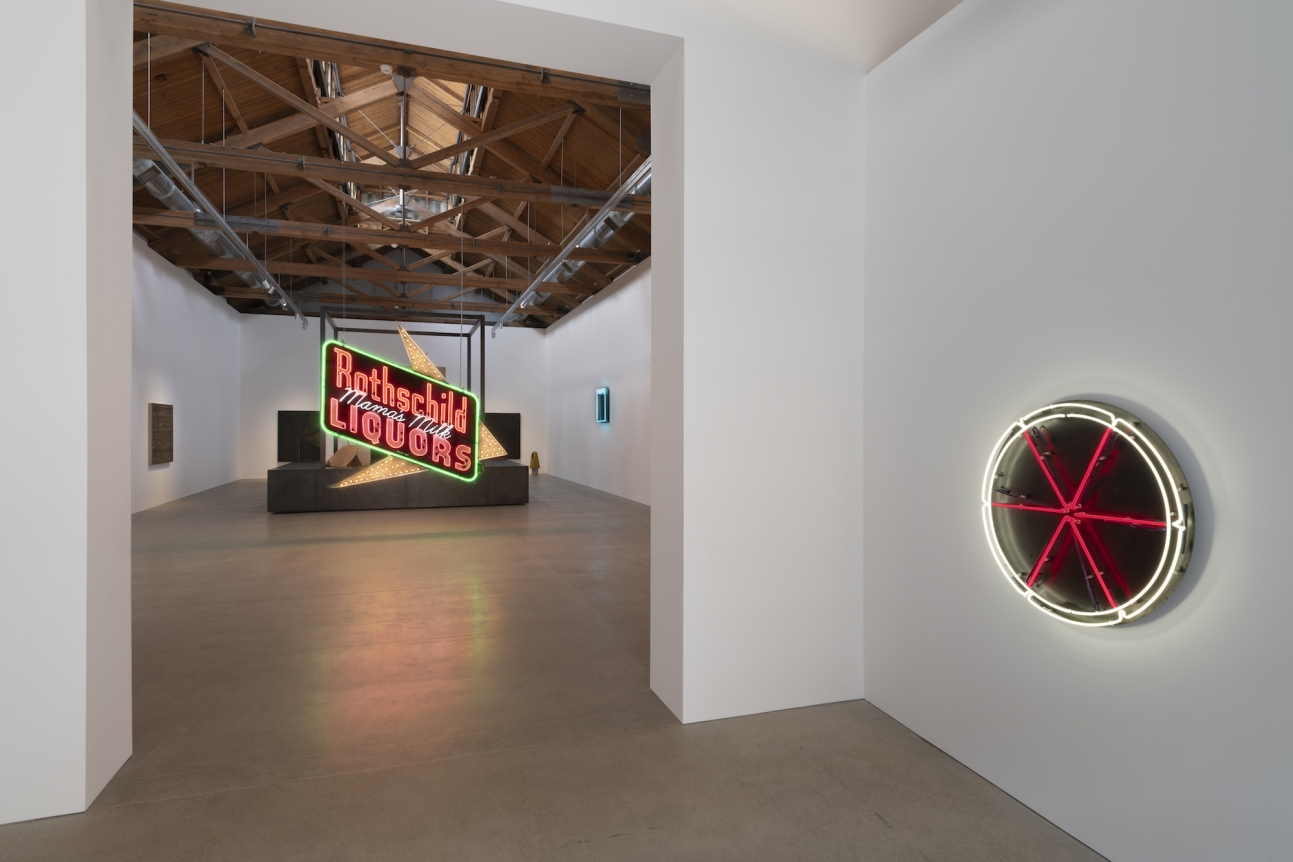 Installation view of Theaster Gates: Every Square Needs a Circle, 2019, Gray Warehouse, Chicago. 