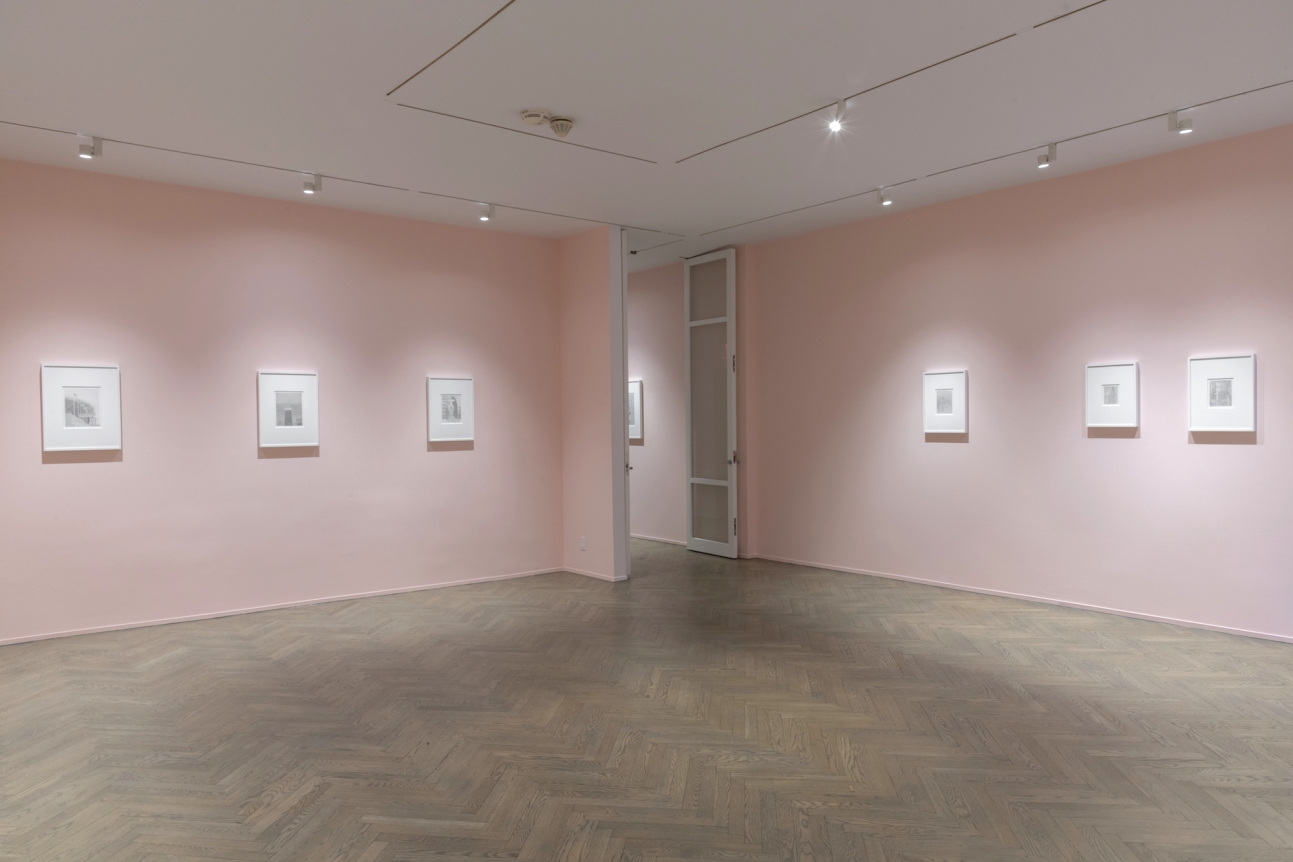Installation view of Ewan Gibbs: New York / Chicago, 2019, Richard Gray Gallery, New York.