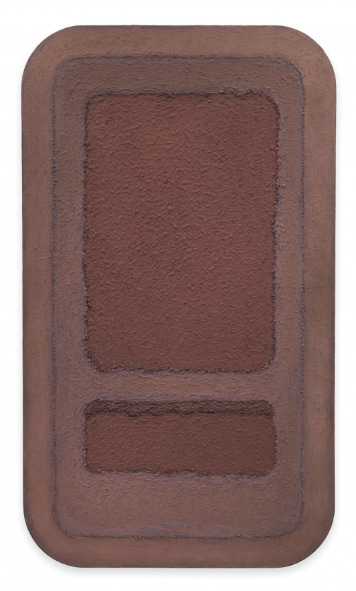 Untitled, 1973, Casein and modeling paste on canvas