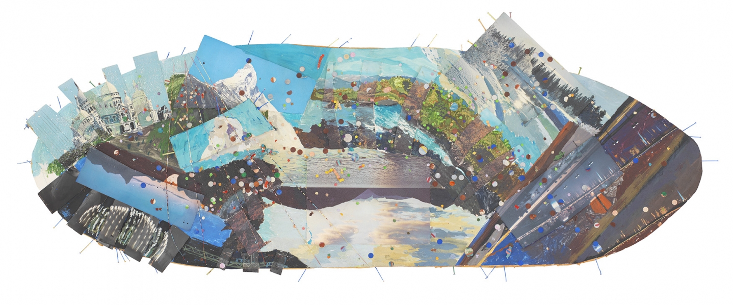 Autobiography: Oval Memory #1, 1980–1981, Mixed media collage on paper