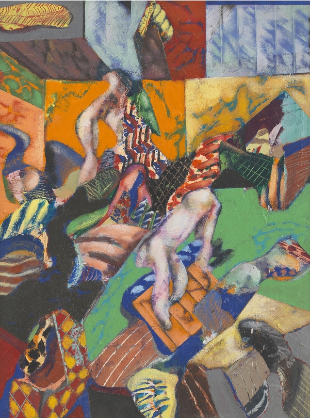 Draperies, 1964, Acrylic on panel