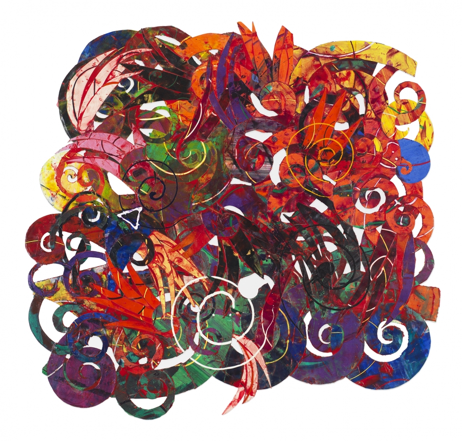 Perpetual Motion #4, 1993, Mixed media on paper collage