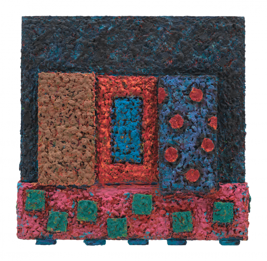 Shuttle, 1981, Casein and modeling paste on wood