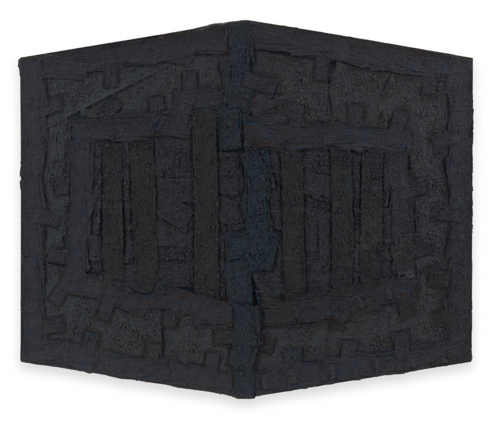 Untitled, 1975, Casein and modeling paste on canvas