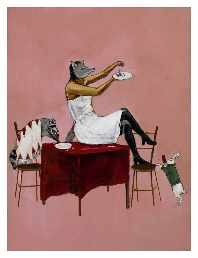Half Bred Supper, 2010, Acrylic on wood