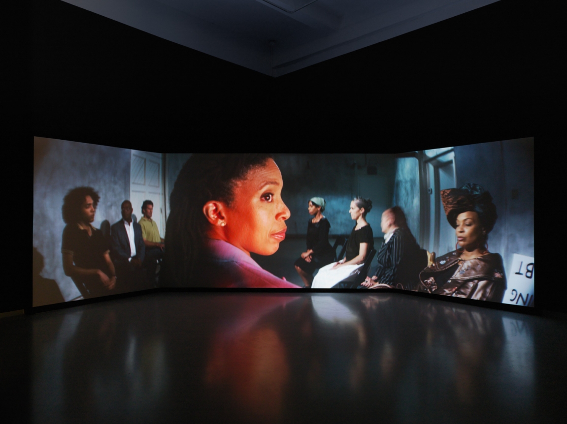 Catherine Sullivan, The Startled Faction (a sensitivity training), installation view, 2018.