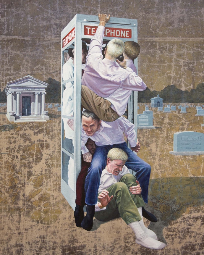 The Call, 2016. Acrylic on muslin, 48 x 32 inches (121.9 x 81.3 cm).