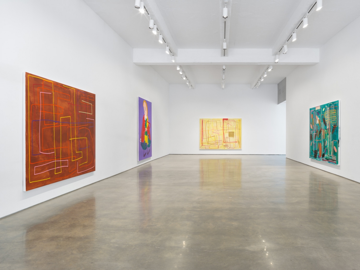 André Butzer. Installation view, 2019. Metro Pictures, New York.