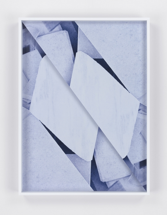 Second Chance, 2015. 2 Digital C-prints, on mounted on aluminum, triangle on dibond, 24 x 17 3/4 inches (61 x 45.1 cm).