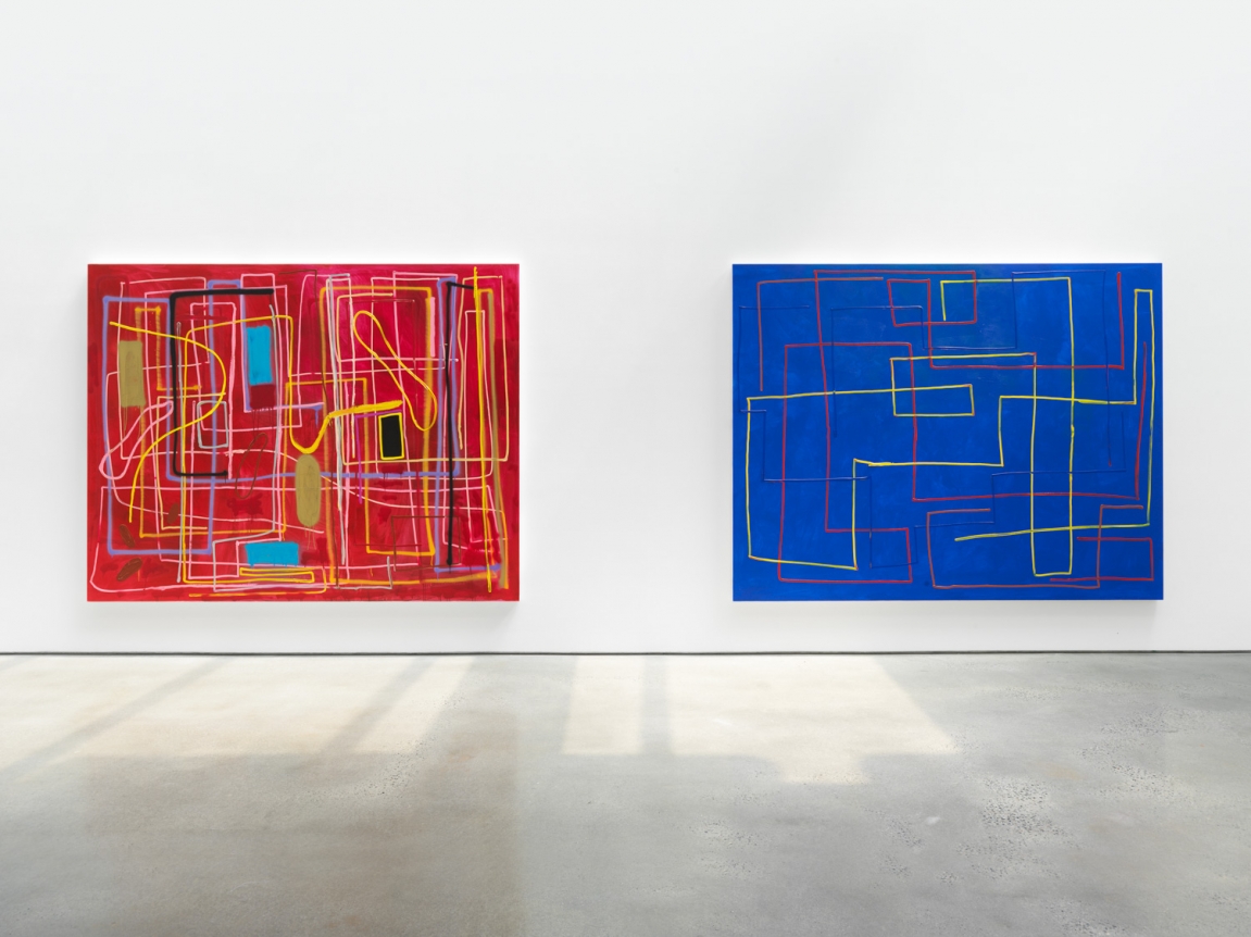 André Butzer. Installation view, 2019. Metro Pictures, New York.