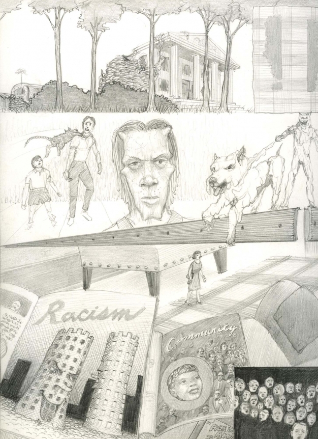 Dream Drawing (I drove by a depressed country...), 1996.