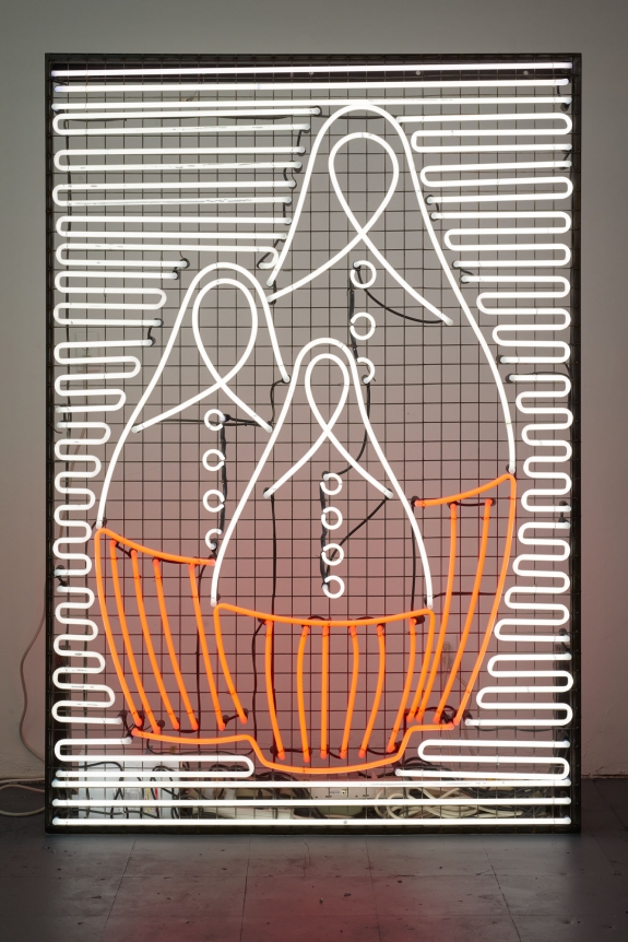 Natascha, 2010. White neon, 78.74 x 51.18 inches (200 x 130 cm).