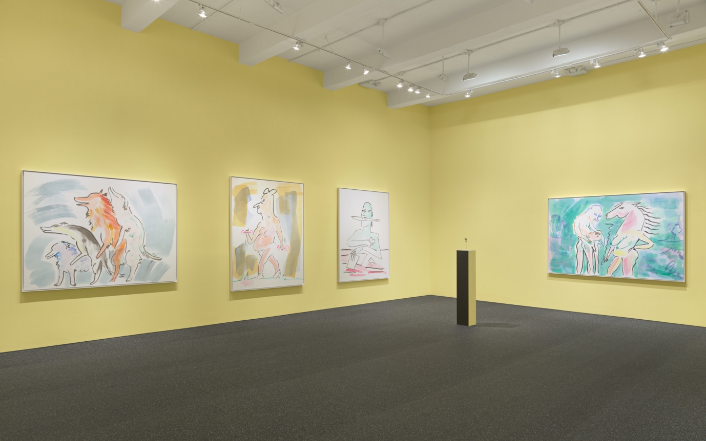 Camille Henrot. Installation view, 2015. Metro Pictures, New York.