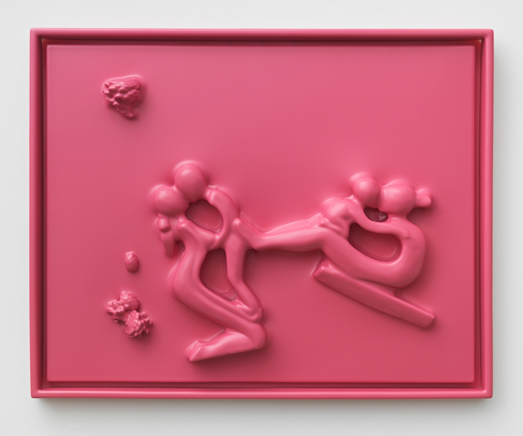 Silk, 2018. HDPE, Wood, 22 3/8 x 28 x 3 inches (56.8 x 71.1 x 7.6 cm).