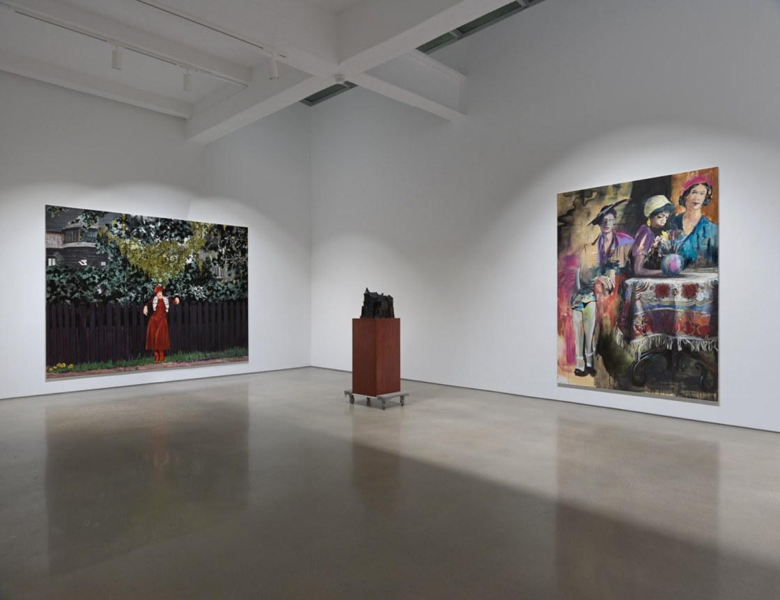 Paulina Olowska, "Wisteria, Mysteria, Hysteria." Installation view, 2016. Metro Pictures, New York.