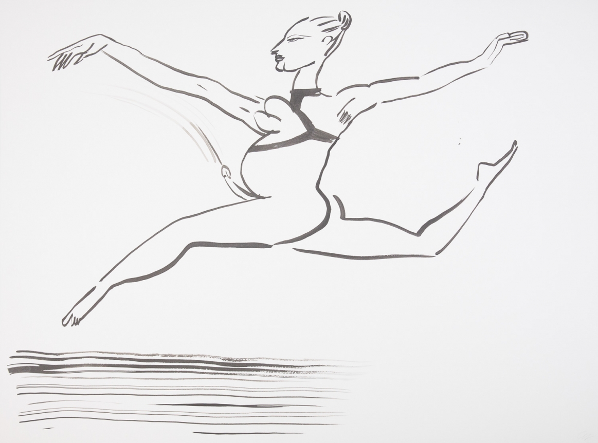 Feeling Good II, 2015. Watercolor on paper mounted to dibond, 34 3/8 x 46 1/8 inches (87.3 x 117.2 cm).