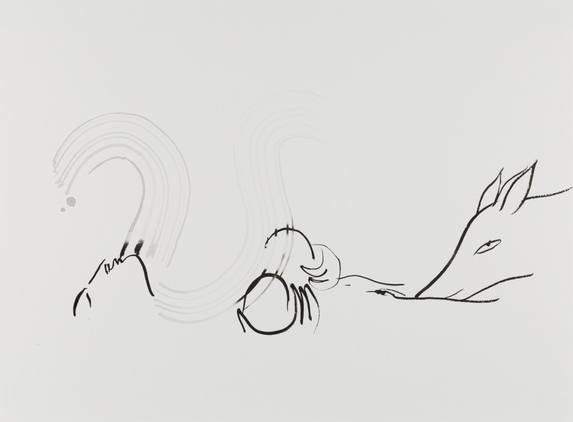 Tropics of Love, 2014. Ink on paper mounted to dibond, 21 1/2 x 29 3/8 inches (55.9 x 76.2 cm).